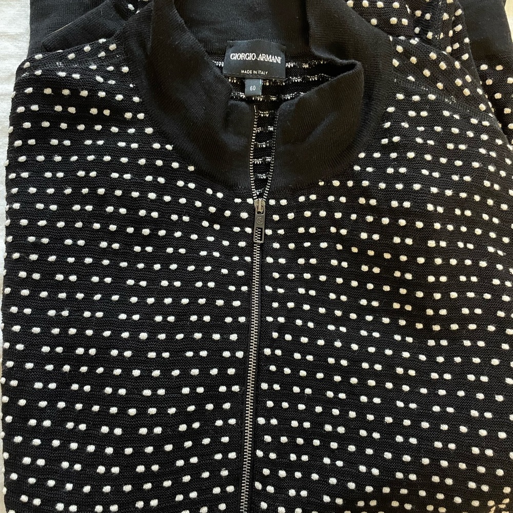 Giorgio Armani Zip Up Sweater Size 60 - Picture 2 of 8